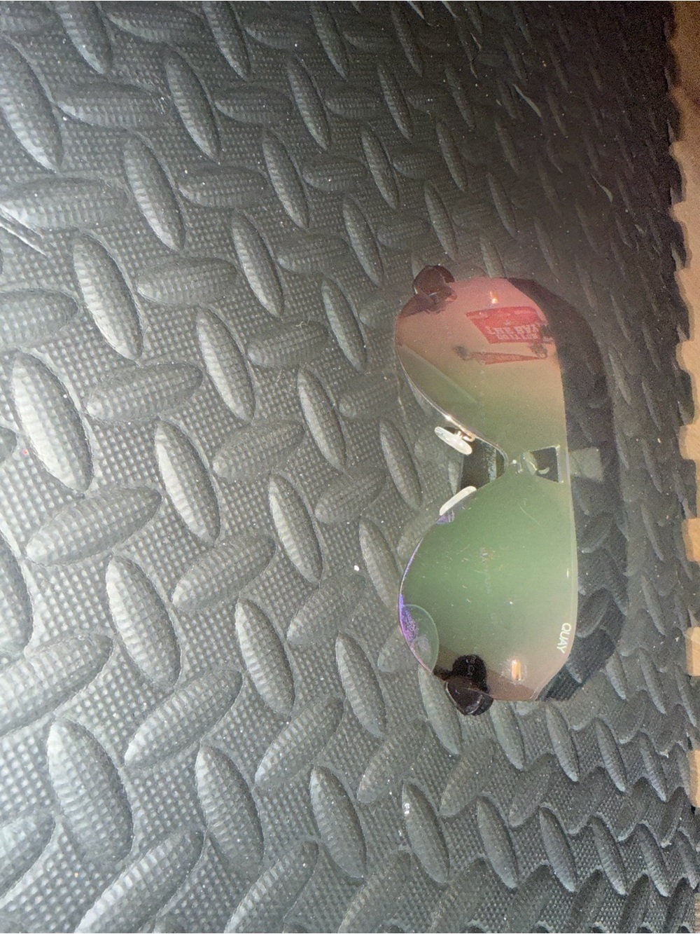 Quay Australia Iridescent Green Rimless Sunglasses - Women's Fashion